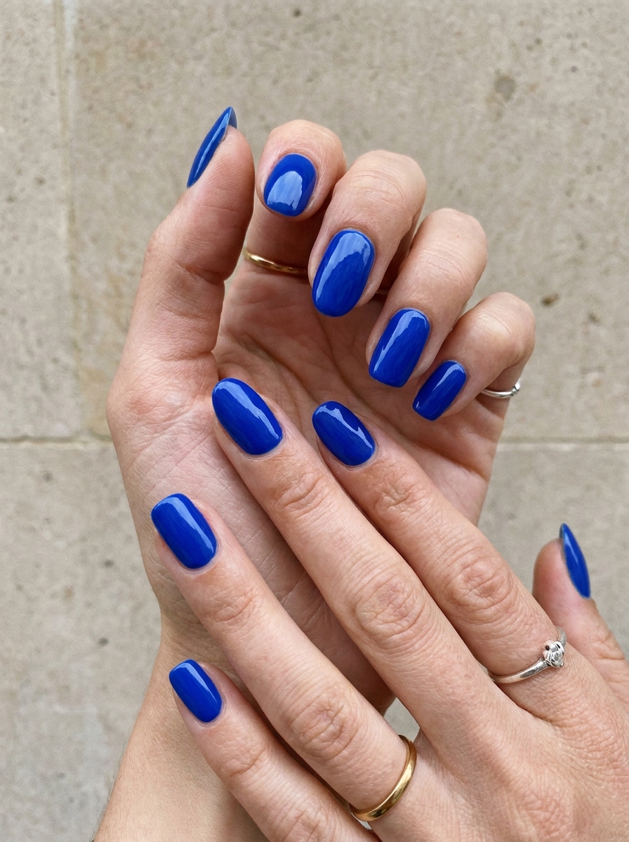Cobalt Blue Nails